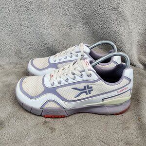 Kuru Shoes Womens Size 7.5 Carrera White Purple Lace Up Sneakers *Read*